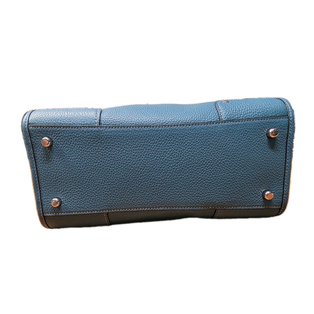 Coach Millie Satchel Pebbled Leather Turquoise Teal CE633 Excellent Condition - Picture 3 of 16